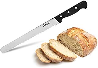 ikasu 10 inch Bread Slicer Knife | Ultra-Sharp German High Carbon Stainless Steel