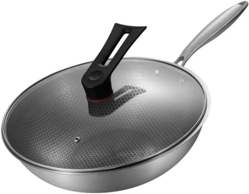 Wok con fondo plano para cocina tradicional china