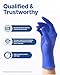 Schneider Nitrile Exam Gloves, Dark Blue, Disposable Gloves, Latex-Free, Powder-Free, Food Safe for Cleaning, Cooking, Household Use,100 Count,Size Large