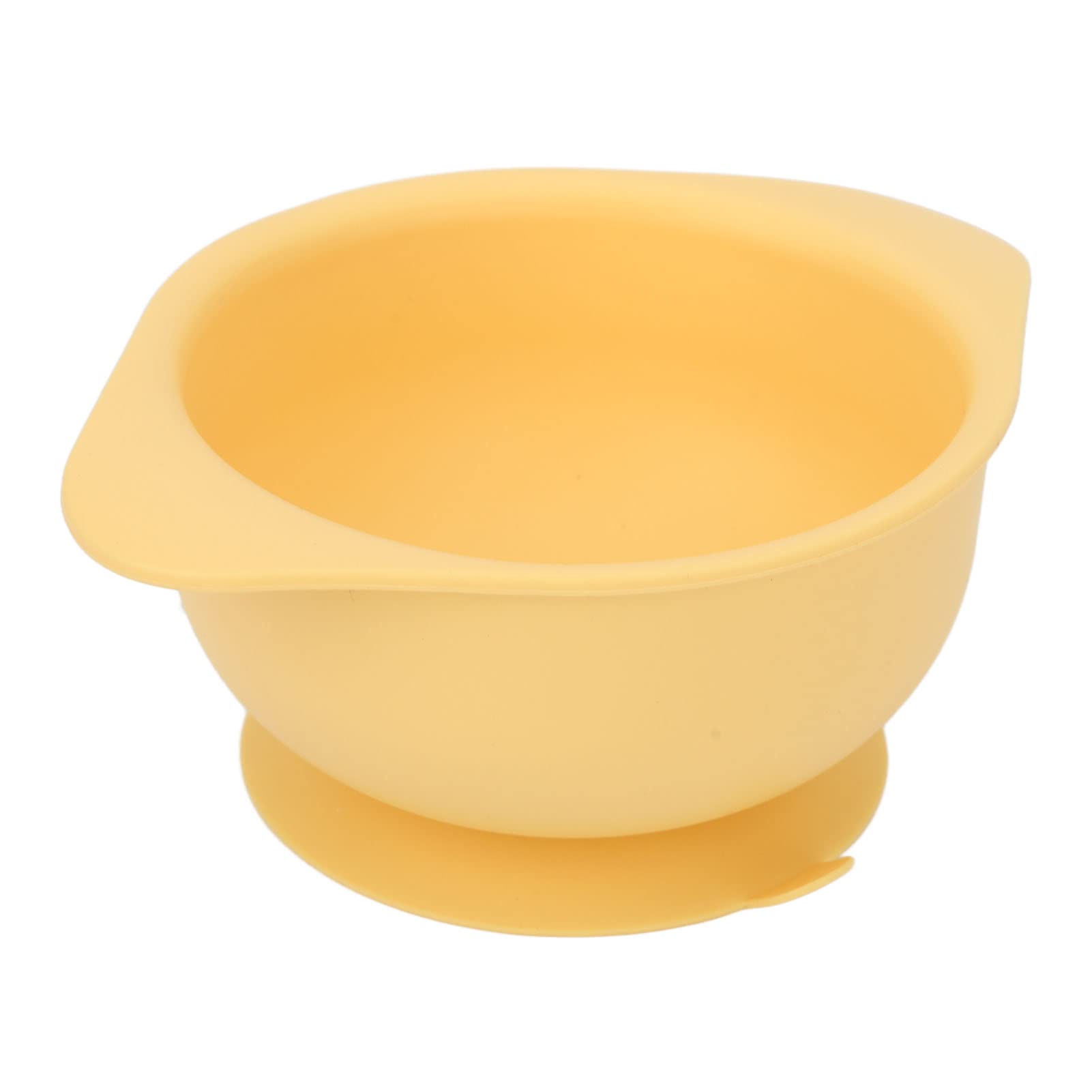 Bol en Silicone, Bol en Silicone pour Personnes âgées Résistant à la Chaleur pour Personnes Handicapées (Jaune)