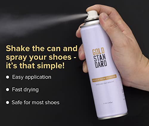 Gold Standard Premium Water-Repellent Shoe Protector Spray – 5 Oz. Suede Shoe Protector Spray Waterproof Formula Repels Water And Stains thumb #5