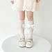 Fashion Leg Warmers Leg Warmers Breathable Loose Socks For Teen Girls Bowknot Boot Socks Knee Stockings Outfit, White, Small-XX-Large