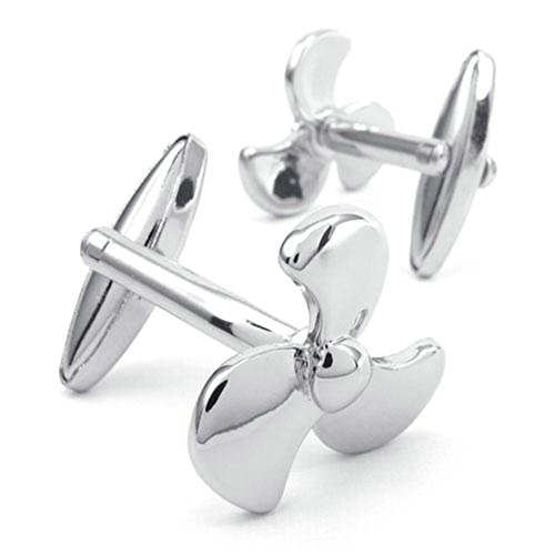 Mancuernas clásicas de tornillo plateadas para hombre