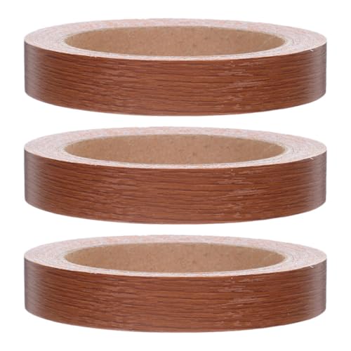 Ruban adhésif imitation bois Alipis 3 rouleaux 2 cm x 10 m couleur bois doré pour armoires