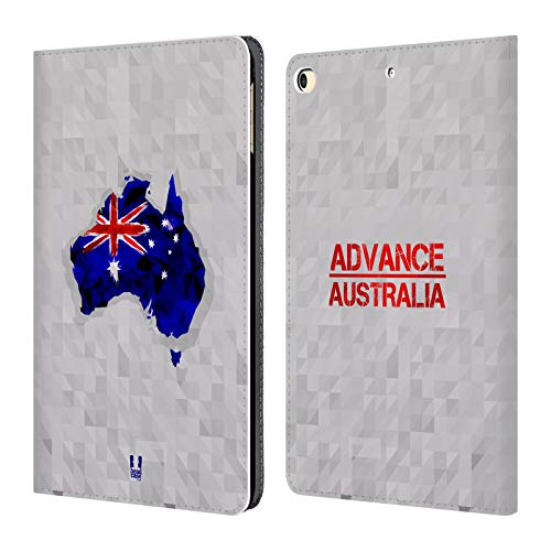 Étui Portefeuille Cuir iPad 9.7 Souple Head Case L'australie Cartes Géométriques