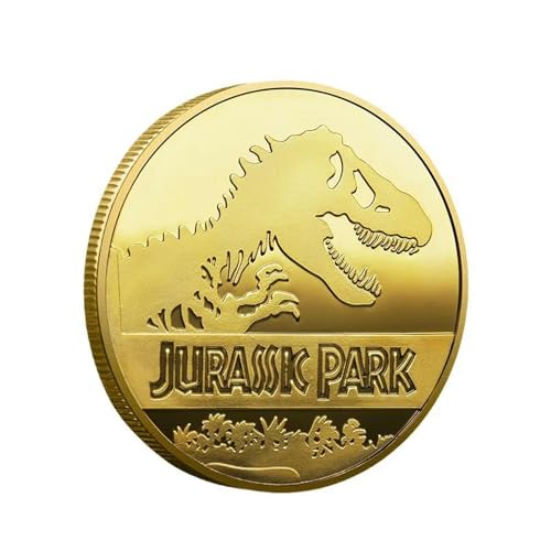 MANMANXI Souvenir Coin REPLICA Commemorative Coins Medallion Badges Coins Jurassic Park Dinosaurs Coins-Gold