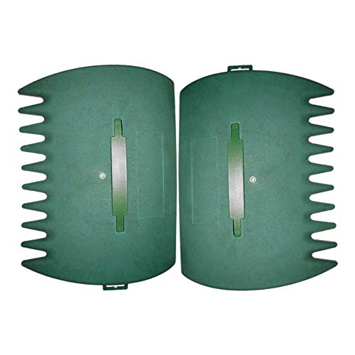 QOTSTEOS Leaf Grabber Set, Garden and Yard Leaf Scoops Hand Rakes, Large Sized Leaf Grabbers or Leaves, Grass Clippings and Trash, Remove Fallen Collection Great Tool(Green,size:34x26cm)