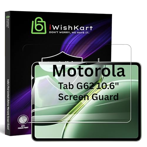 Image of compatible with Motorola Moto Tab G62 10.6 Inch Tab Tempered Glass Screen Protector Guard Full Screen Coverage Edge to Edge with Easy Installation kit | Anti-Scratch & Smudge Proof | Premium 10.6 inch