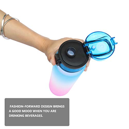 Garrafa de água esportiva portátil BESPORTBLE, garrafa de água fosca com escamas esportes garrafa de