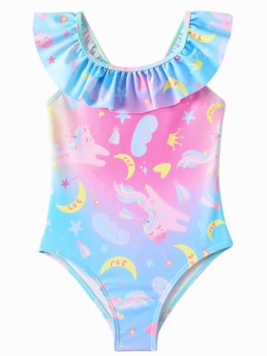Image of Angel season Girls Swimsuits Kids Bathing Suit One Piece Swimwear with UPF 50+ Cute