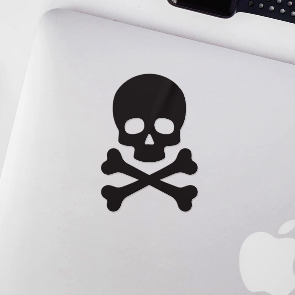 Amazon.com: Calcomanías de calavera y huesos cruzados, esqueleto de cabeza  de muerte (negro) Adhesivos de vinilo impermeables de alta calidad para  teléfono portátil, accesorio para teléfono portátil, casco, : Automotriz, image size:1000x1000
