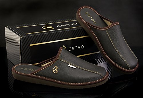 ESTRO Pantofole Lana Ciabatte Uomo Casa Pantofola