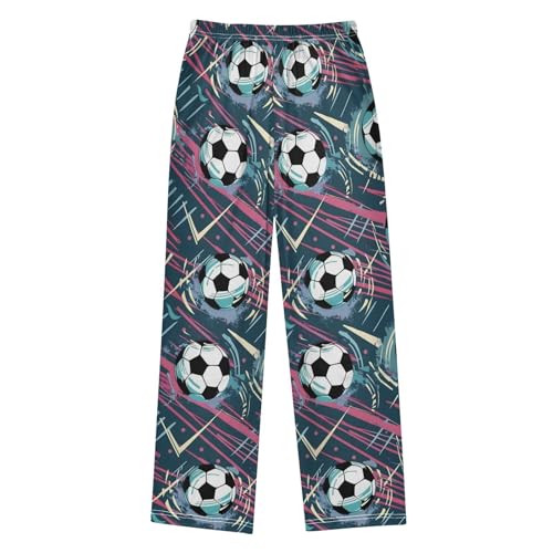 Pajama Pants Soccer Football Pattern Design Long Sleep Pants Lounge Bottoms2