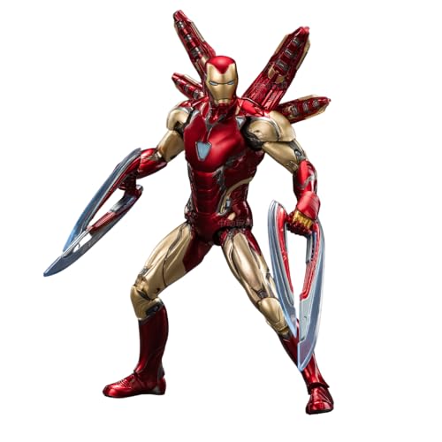 Image of ZD Toys Action Figure Collectible - 7 Inch Ironman Mk 85, Superheros Premium PVC Build Collectible, Interchangeable Accessories, Perfect for Gifting, Ages 15+ Years