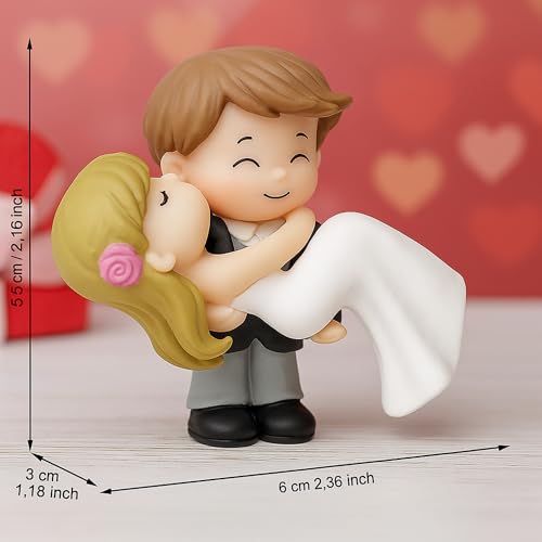 Image of SARTE Car Dashboard Toy Cute Couple Showpiece Decoration Figurine Ornament Premium ABS Toys for Car Interior Stylish Universal Dashboard Decor Accessory for Cars SUVs and Sedans