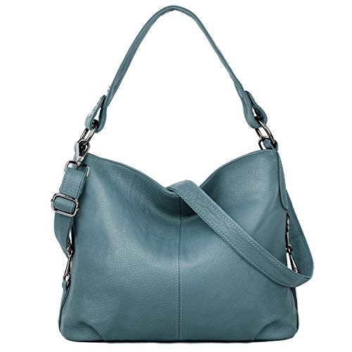 Image of YALUXE Women's Real Leather Shoulder Bags Hobo Handbag Purse Crossbody Bag