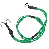 RC Car Traction Rope,1/10 1/8 RC Winch Rope Alloy Hooks Elastic RC Crawler Winch Strap for Roof Luggage 580mm (Green)