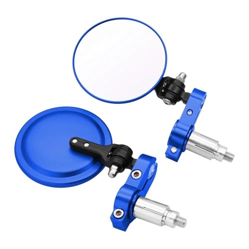 Espejos retrovisores de manillar en aluminio azul con visión panorámica estable para Honda VFR 1200
