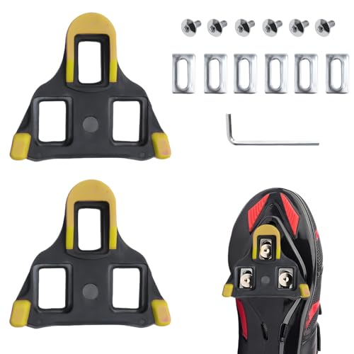 CWPFVQA 1 Juego De Candados para Zapatos De Bicicleta, Tacos para Zapatos De Bicicleta De Carretera, Candados para Zapatos De Bicicleta De Montaña, Candados Antideslizantes para Zapatos De Bicicleta