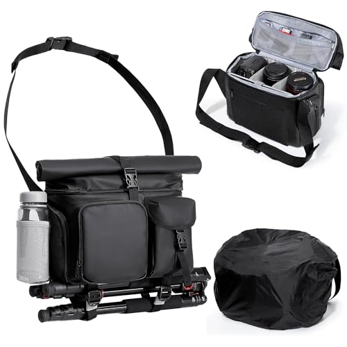 Camera Bag with Tripod Holder and Rain Cover