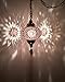 DEMMEX (8 Colors) Turkish Moroccan Mosaic Swag Plug in Ceiling Hanging Light Pendant Lİght Fixture with 15feet Cord Decorated Chain & North American Plug (Purple Lilac - 6.5