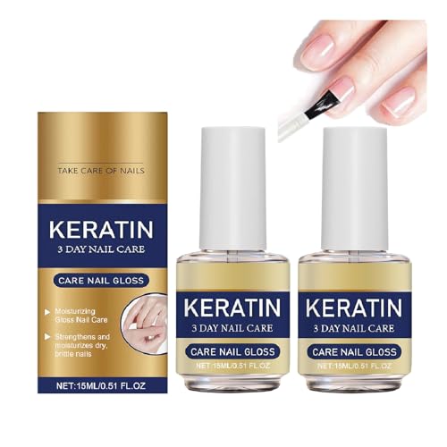 Identicalven Keratin Nail Care Oil 2Pcs 16ML 3 Days Nail Care Keratin & Amino Acid Nail Strengthening Oil Fast Hydration & Repair Treatment for Nail