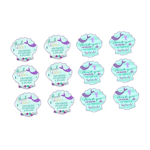 SOESFOUFU Craft Papel De Sirena Decoración 24 Piezas Etiqueta Colgante Artesanal Etiqueta De Regalo Niño Etiqueta De Papel Sirena