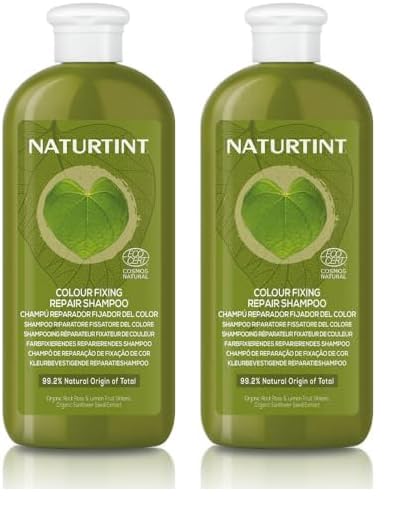 Naturtint Champú Reparación y Fuerza, Hidrata, Fortalece y Rejuvenece, Para Cabello Debilitado y Dañado, Calma y Restablece el Equilibrio, 99% Ingredientes Naturales, ECOCERT, 330 ml (Paquete de 2)