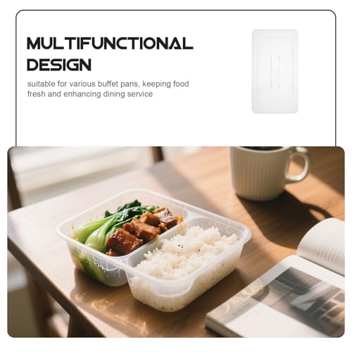 Tapa de sartén de buffet NUOBESTY transparente y reutilizable para hostelería 7