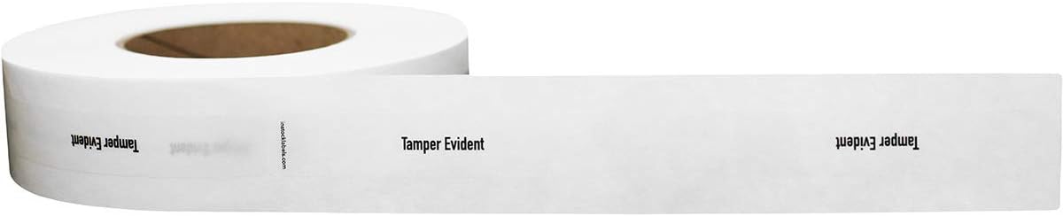 Ultra Clear Tamper Evident Proof Seals for Food Safety - to-Go Drink Stickers with Secure, Easy to Peel Stickers, 1 x 9 Inch, 500 Total Labels on a Roll