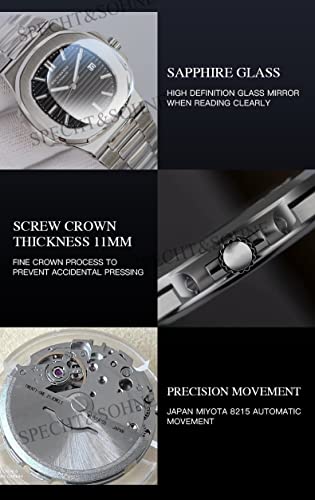 TACTO Specht&sohne Automatic Watches for Men Japan Miyota 8215 Movement Mechanical Watch Stainless Steel Sapphire Waterproof