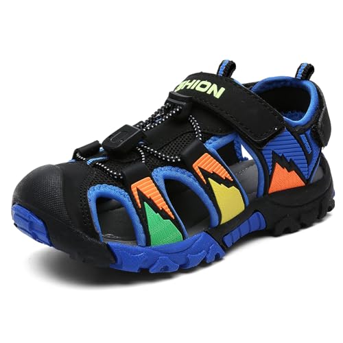 Littleplum Boys Sandals Closed Toe Sport Sandals Summer Shoes for Kids Walking Hiking Athletic Outdoor