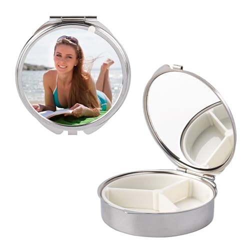 Framendino, 1 estojo de joias de sublimação em branco, mini caixas de joias de metal para viagem, caixa organizadora de joias, acessórios de viagem a granel, suporte de joias portátil para mulheres,