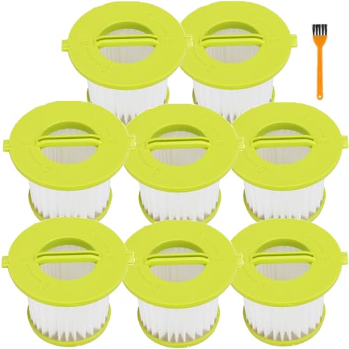 Image of Replacement Filter Compatible with Ryobi ONE+ 18V Handheld Vacuum Models PCL700 PCL704 PCL705 Compare to Part # A32F05N A32HF00 (8 Pack)