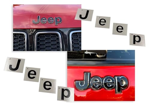 Reflective Concepts - 2018-2025 Jeep Compass - Jeep Front and Rear Emblem Overlay Decal Stickers - (Color: Gloss Black)