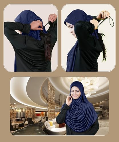Image of Mehar Hijab Stretchable Frilled Hijab Scarf for Muslim Women | Soft Polyester Stylish Hijab for Women & Teenagers Faeezah Hijab