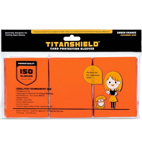 Pochettes Yu-Gi-Oh TitanShield orange lot de 150 protections de cartes