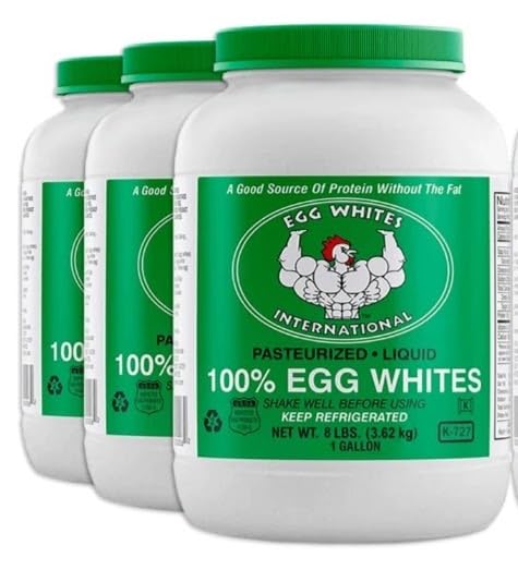 Egg Whites International 100% Pure Liquid Egg White Protein Designed to Drink. Now 100% CAGE Free (3 Gallons)