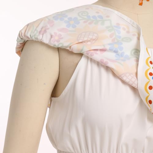 Image of ABEHIK Mexican Dresses for Women Traditional Off Shoulder Summer Floral Sunflower Fiesta Long Maxi Dress Cinco de Mayo Outfit