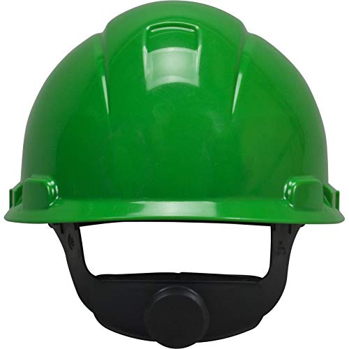 3M Hard Hat, Green, Lightweight, Adjustable 4-Point Ratchet, H-704R #TOP3