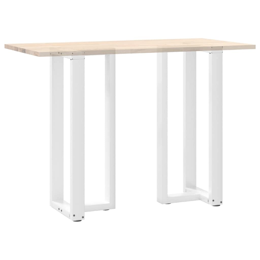 Patas de mesa de bar en forma de T, 2 unidades, color blanco, 40 x 35 x (100 – 101), de acero, altura regulable, con patas niveladoras, patas de metal robustas, para cocina, bar, comedor