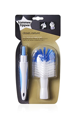 Tommee Tippee 2 In 1 Baby Bottle & Nipple Cleaning Brush, 1 Count (Colors Will Vary) #TOP6