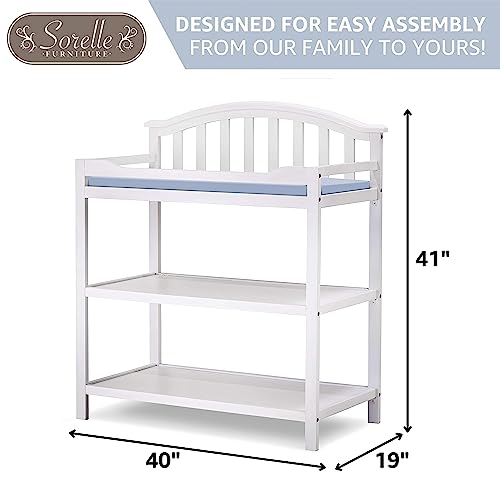Image of Sorelle Furniture Berkley Baby Dresser - Dresser for Nursery, Kids Bedroom Furniture, Dresser Drawers, Nightstand for Child's Room with Drawers, Nursery Furniture for Infant -White