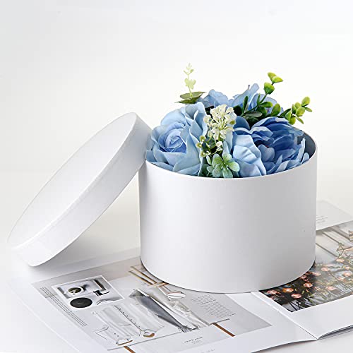 Round Gift Boxes With Lids Flower Boxes For Arrangements White Round Boxes Set Of 4 Nesting Gift Boxes With Lids For Flowers Arrangements Empty, Bridesmaid, Proposal, Wedding, Birthday, Party Favor #TOP2