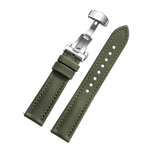 Bracelet de montre toile de voile Run Ken anti-usure à boucle papillon