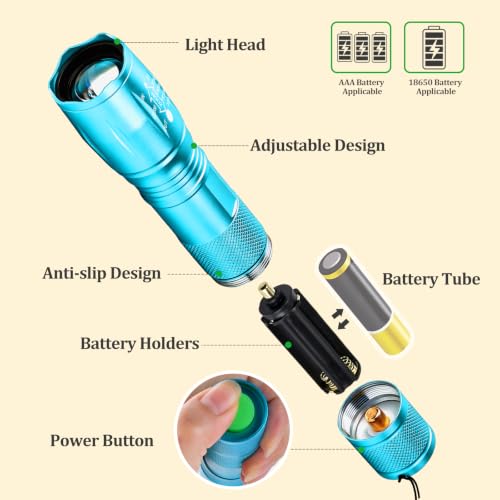 Image of Stocking Stuffers for Men Christmas Birthday Gifts Zoomable LED Flashlights