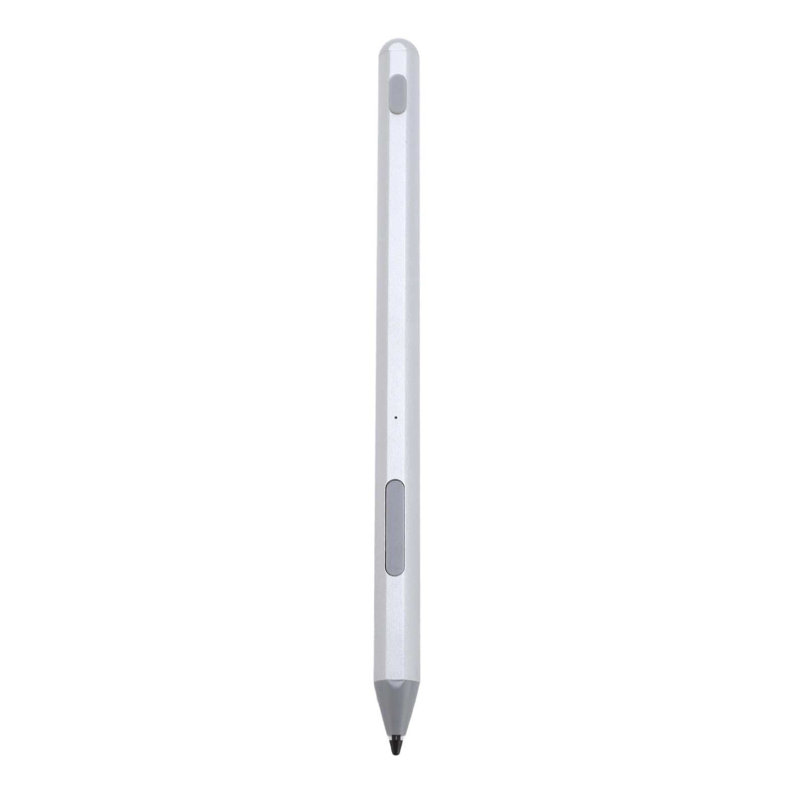ASHATA Pennino per protocollo MPP2.0, Pennino capacitivo ricaricabile per touch screen, penna magnetica portatile, batteria integrata 130 mAh (argento)