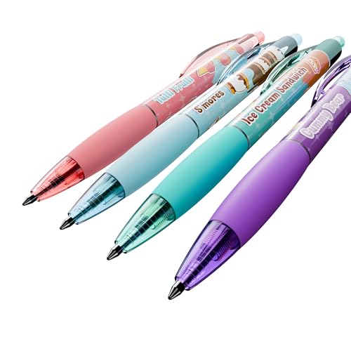 Set de 4 bolígrafos gel con purpurina y aroma dulce miniatura 4