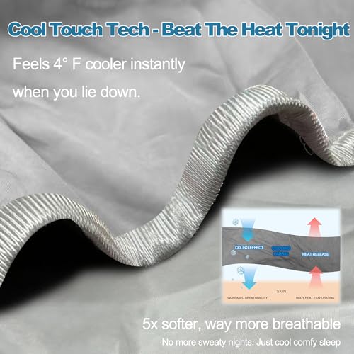 Image of Cooling Throw Blanket for Hot Sleepers,Lightweight Summer Blanket(50 inchx70 inch)
