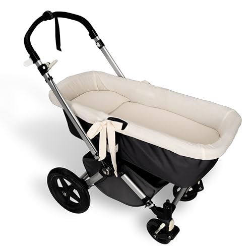 Babyline Cubre Capazo Muselina 100 Algodón Colchita Almohada Muselina 100 Accesorios Set 3 Piezas. Fabricado En España. Hipoalergénica, Transpirable, Hipersuave Beige